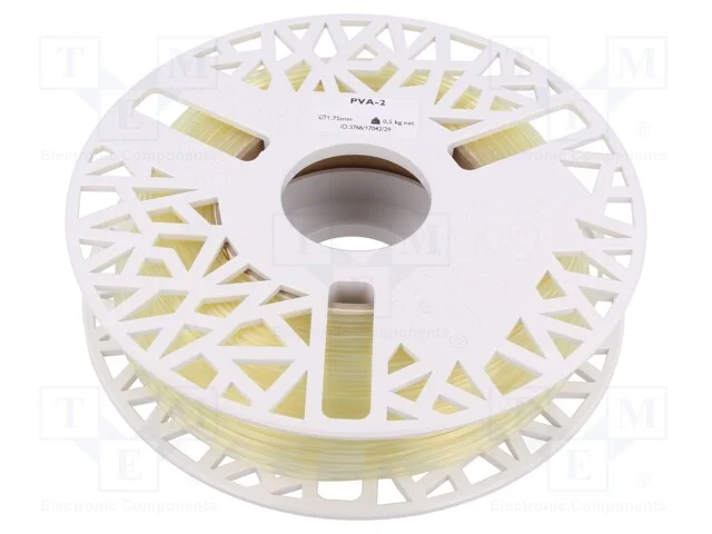 Filamento: PVA-2, 1,75mm, natural, 190&divide;215C, 500g.
