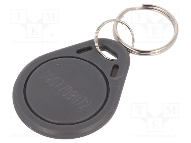 Porta-Chaves Rfid, Pl&aacute;stico, Cinzenta, 125khz, 8brom