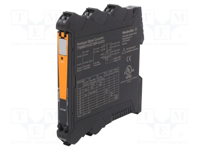 Indutor: de Sinais Anal&oacute;gicos, para Trilho Din, 0&divide;20ma,4&divide;20ma