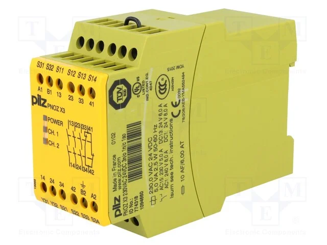 M&oacute;dulo: Rel&eacute; de Seguran&ccedil;a, Pnoz X3, 230vac, Uten: 24vdc, In: 2, Ip40