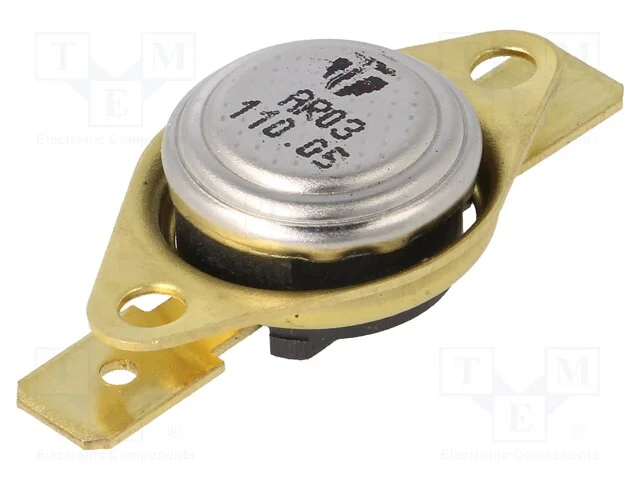 Sensor: termostato, SPST-NC, 110C, 16A, 250VAC, c.