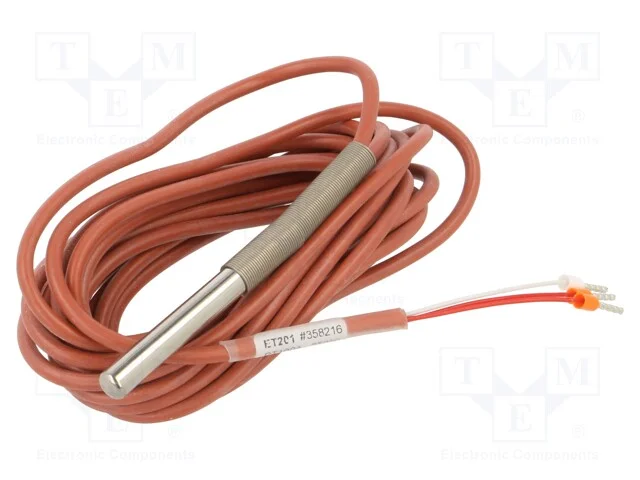 Sensor: temperatura, Pt100, Dim.ext: 6x80mm, plug.