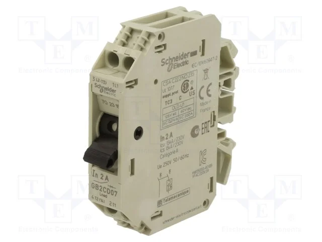 Disjuntor de Motor, 250vac, para Trilho Din, Ip20, -20&divide;60c, 2a