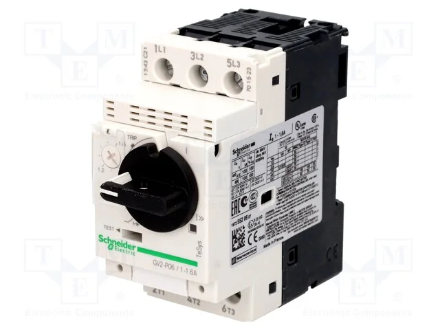 Disjuntor de motor; 0,37/0,55kW; 230&divide;690VAC; para trilho DIN