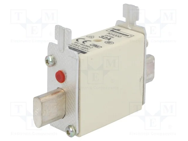 Fus&iacute;vel: Baixa Tens&atilde;o, 32a, 500vac, 250vdc, Cer&acirc;mico,Industrial
