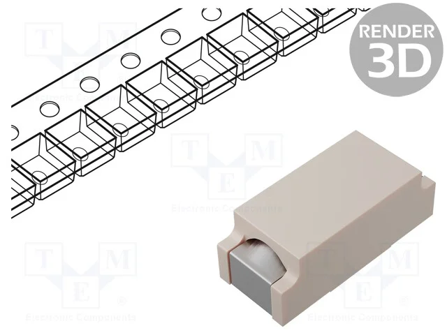 Fus&iacute;vel: Baixa Tens&atilde;o, R&aacute;pido, 1a, 63vac, 63vdc, Smd, 7,4x3,1mm