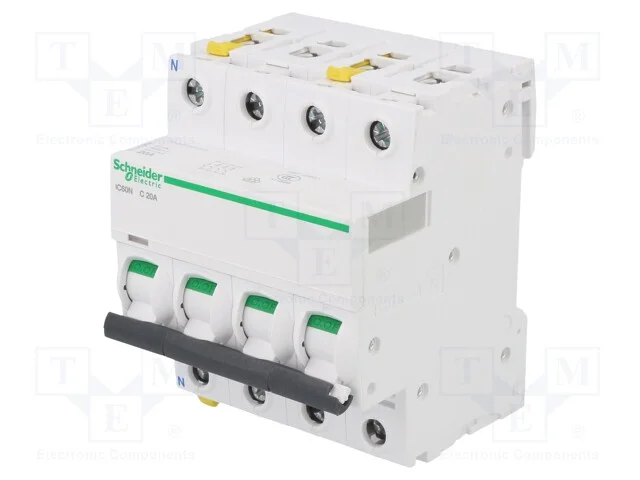 Disjuntor Contra Sobreintensidades, 400vac, Inom: 20a, Polos: 3+N