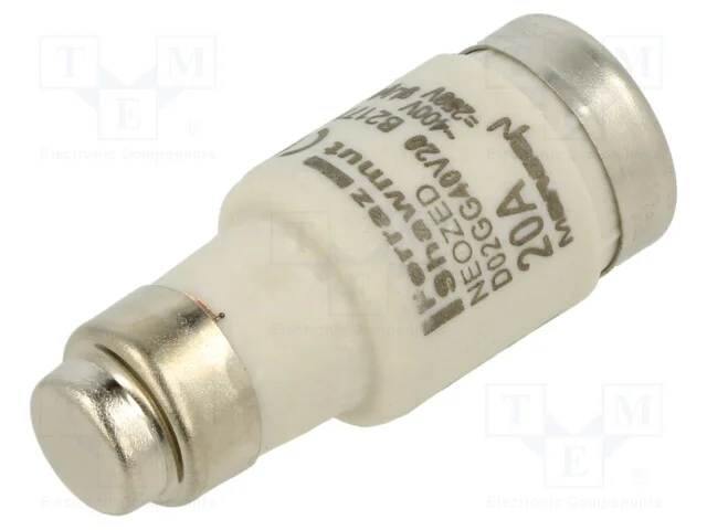 Fus&iacute;vel: baixa tens&atilde;o, gG, 20A, 400VAC, 250VDC, i.
