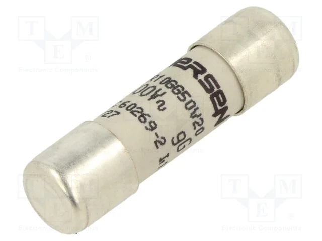 Fus&iacute;vel: baixa tens&atilde;o, gG,retardado, 20A, 500VAC,.