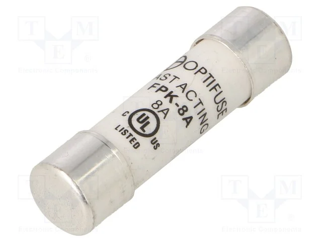 Fus&iacute;vel: Baixa Tens&atilde;o, R&aacute;pido, 8a, 600vac, 600vdc, 10,3x38mm