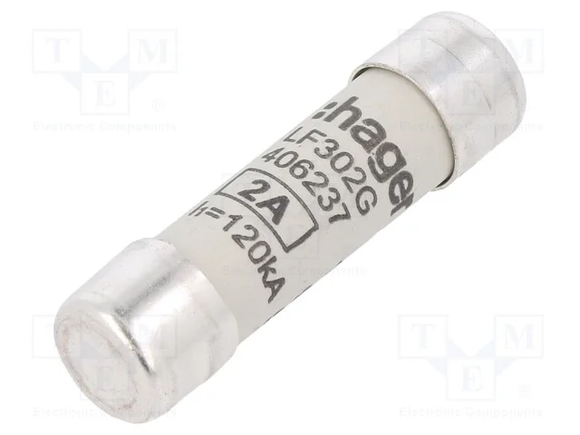 Fus&iacute;vel: baixa tens&atilde;o, gG,retardado, 2A, 500VAC, .