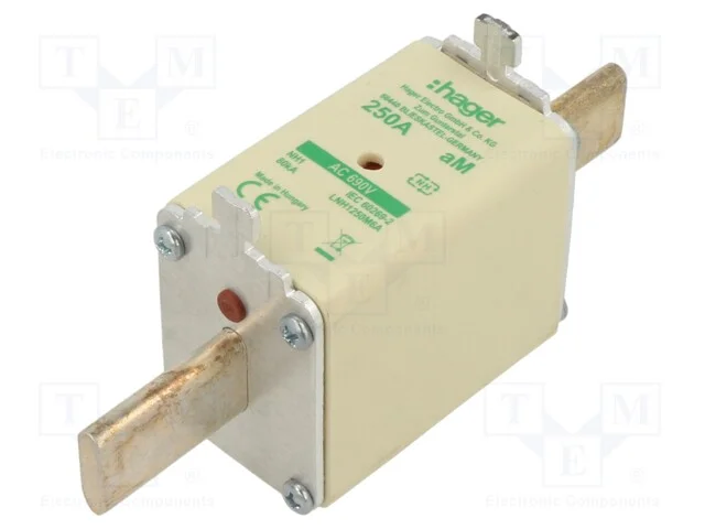 Fus&iacute;vel: Baixa Tens&atilde;o, Am, 250a, 690vac, Industrial, Nh1