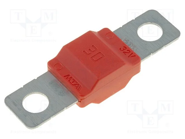 Fus&iacute;vel: baixa tens&atilde;o, 30A, 32VDC, automotivo, 40.