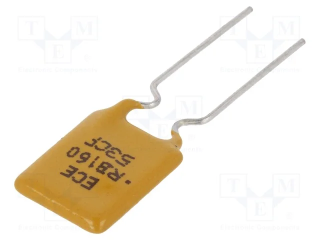 Fus&iacute;vel: de pol&iacute;mero PTC, 1,6A, 8,9x15,2mm, 5,1mm.