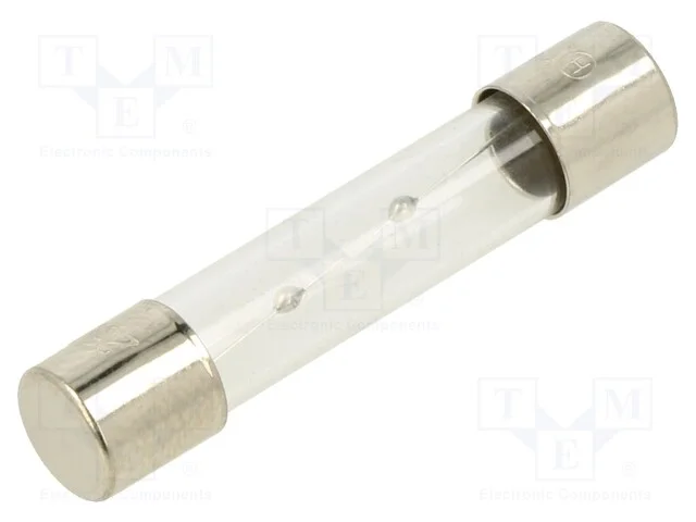 Fus&iacute;vel: Baixa Tens&atilde;o, Retardado, 6a, 250vac, de Vidro, 6,3x32mm