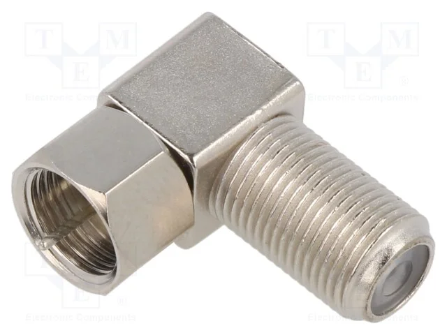 Adapter, F Male,F Female, Insulation: Pom, 75o, Mat: Brass, 2ghz