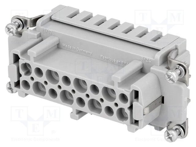 Conector: Hdc, Inserto de Contatos, F&ecirc;mea, Han Es, Pin: 16, 16+Pe
