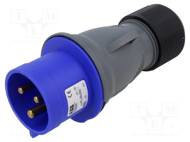 Conector: de Alimenta&ccedil;&atilde;o Ac 3 Fases, Ficha, Macho, Simples, Ip44