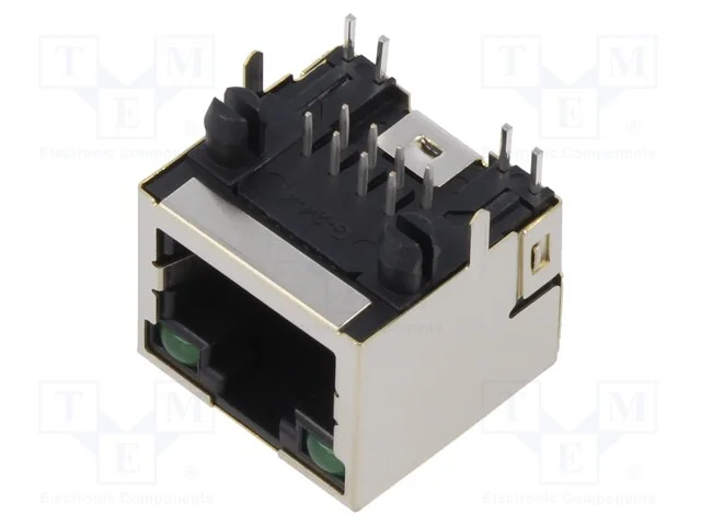 Tomada, Rj45, Pin: 8, Blindadas,Com D&iacute;odo Led, Sistema: 8p8c, Tht
