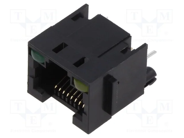 Tomada, Rj45, Pin: 8, com D&iacute;odo Led, Sistema: 8p8c, Tht, Simples