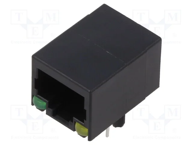 Tomada, Rj45, Pin: 8, com D&iacute;odo Led, Sistema: 8p8c, Tht
