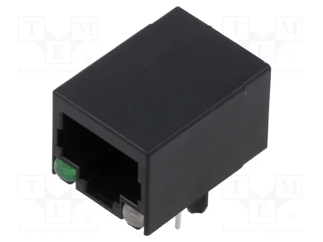 Tomada, Rj45, Pin: 8, com D&iacute;odo Led, Sistema: 8p8c, Tht