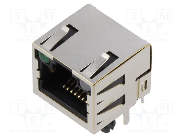 Tomada, Rj45, Pin: 8, Blindadas,Com D&iacute;odo Led, Sistema: 8p8c, Tht