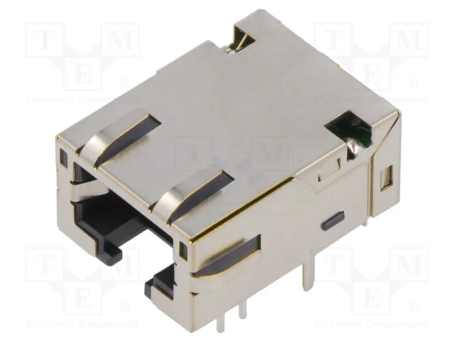 Tomada, Rj45, Pin: 8, Cat: 5e, Blindadas,Com D&iacute;odo Led, Tht