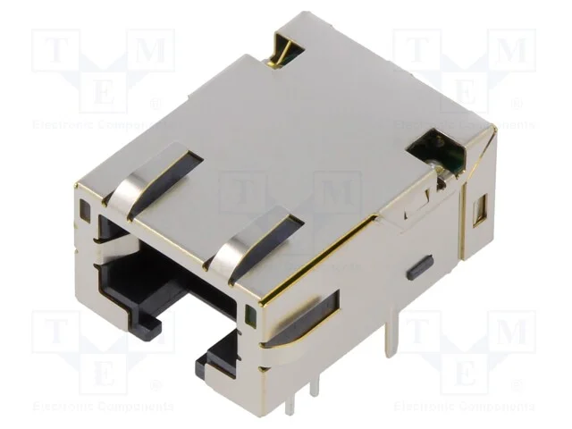 Tomada, Rj45, Pin: 8, Cat: 6a, Blindadas,Com D&iacute;odo Led, Tht