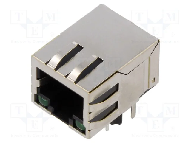 Tomada, Rj45, Pin: 8, Blindadas,Com D&iacute;odo Led, Sistema: 8p8c, Tht