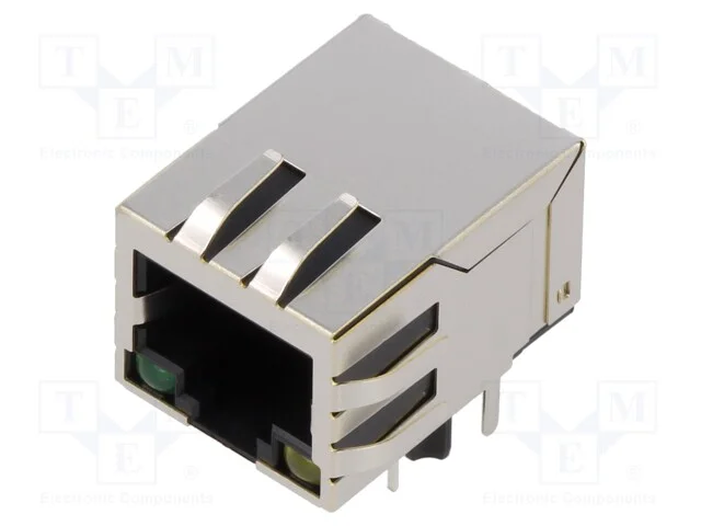 Tomada, Rj45, Pin: 8, Blindadas,Com D&iacute;odo Led, Sistema: 8p8c, Tht