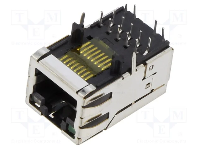 Tomada, RJ45, PIN: 8, blindadas,com d&iacute;odo LED, Si.
