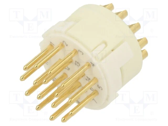 Conector: M23, inserto de contatos, macho, solda,.