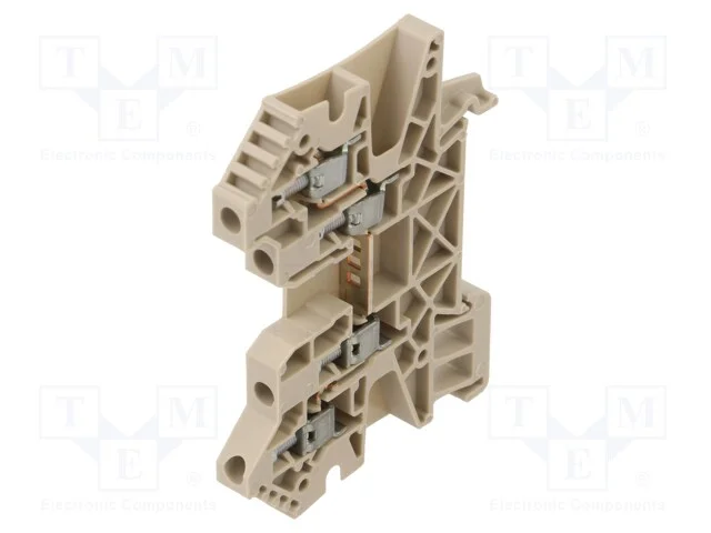 Conector: de carril, 4mm2, faixas: 1, bra&ccedil;adeiras.