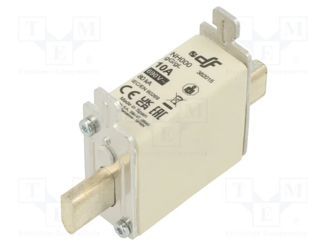 Fus&iacute;vel: Baixa Tens&atilde;o, Gg, 10a, 690vac, 250vdc, Cer&acirc;mico, Nh000