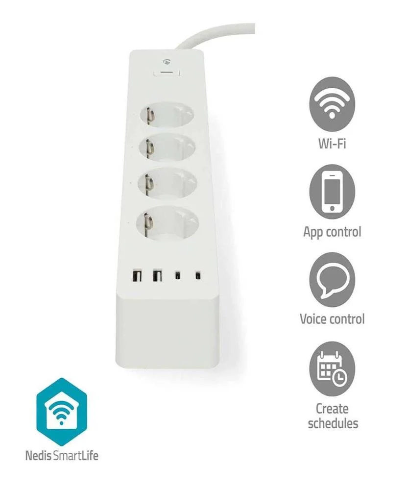 Extens&atilde;o El&eacute;ctrica H&iacute;brida Wi-Fi Smartlife (Cee 7/7) / Usb