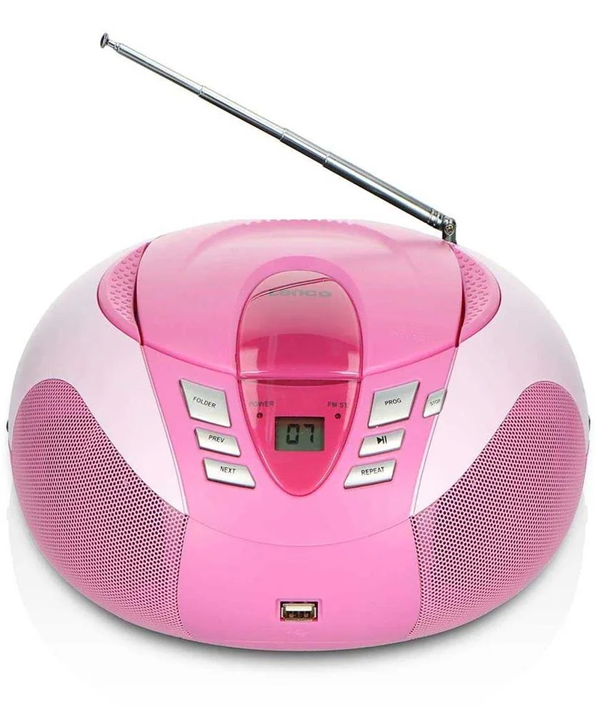 Scd-37 Usb Pink R&aacute;dio Fm Port&aacute;til Cd e Usb Play
