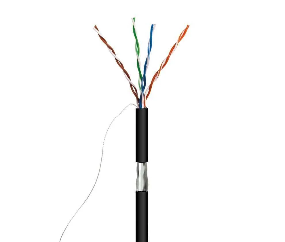 Cable Datos Ftp Cca Cat.5e Awg24 Exterior. Negro .