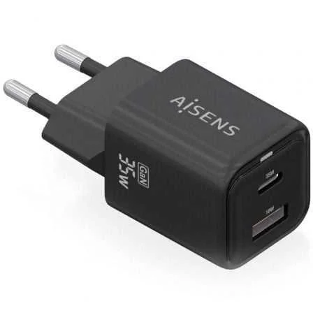 Carregador Gan de Pared Aisens Asch-35w2p025-Bk/ 1x