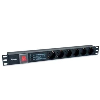 Equipar a R&eacute;gua de Tomadas de 19"(1he)6gang com Schuko +