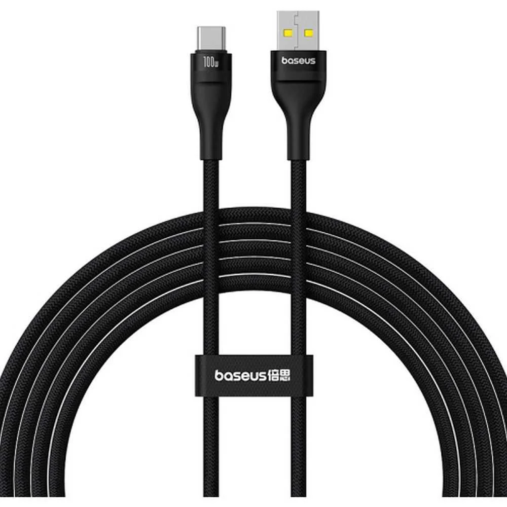 Cabo Baseus Usb a para Tipo C Pd Qc 5a 100w Flash