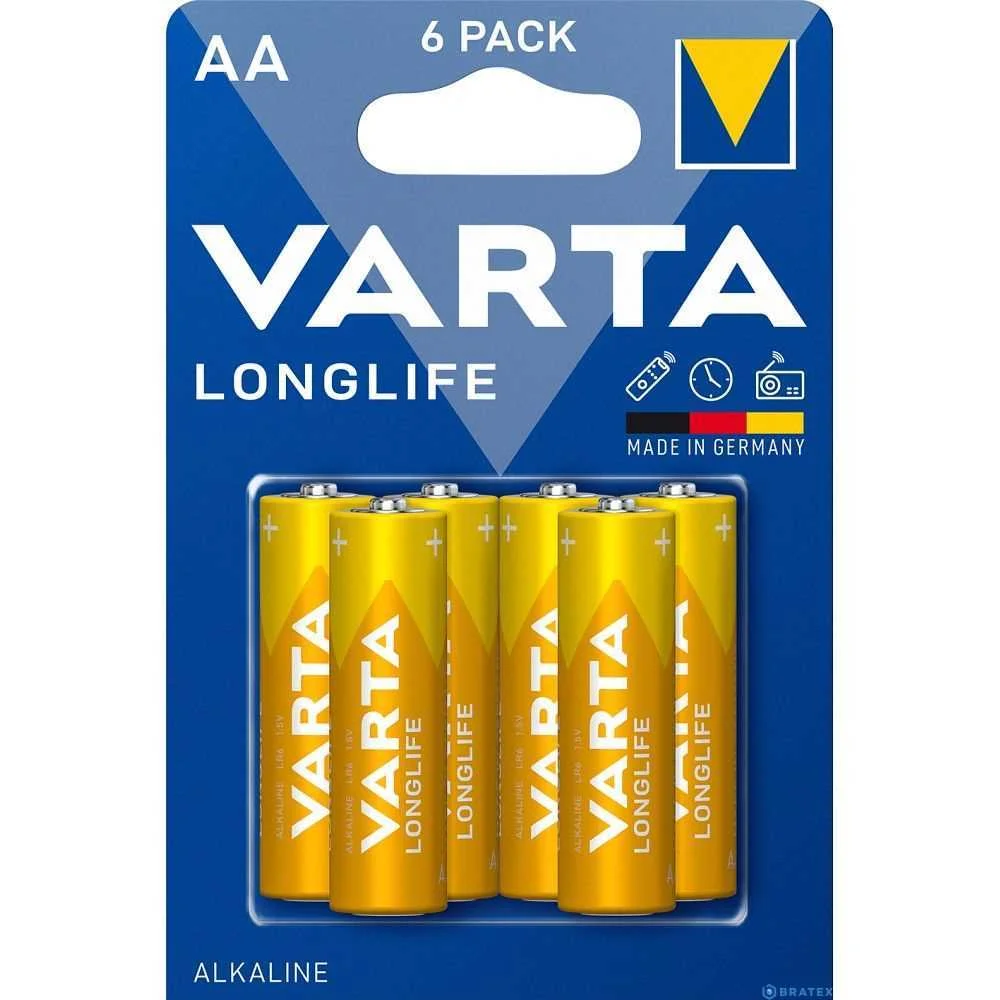 VARTA alkaline battery R6 AA Longlife 6 pcs
