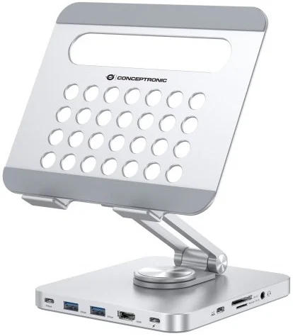 Docking Station USB-C "8-EM-1" c/ Suporte Dobr&aacute;ve.
