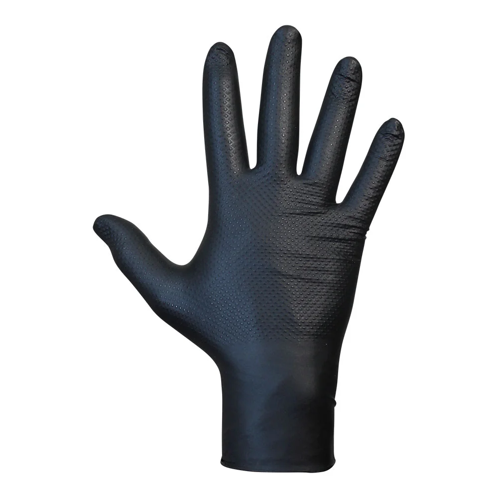 Luva Agility Grip Nbr S/P&oacute; Preto T9.Caixa 50 Unid.