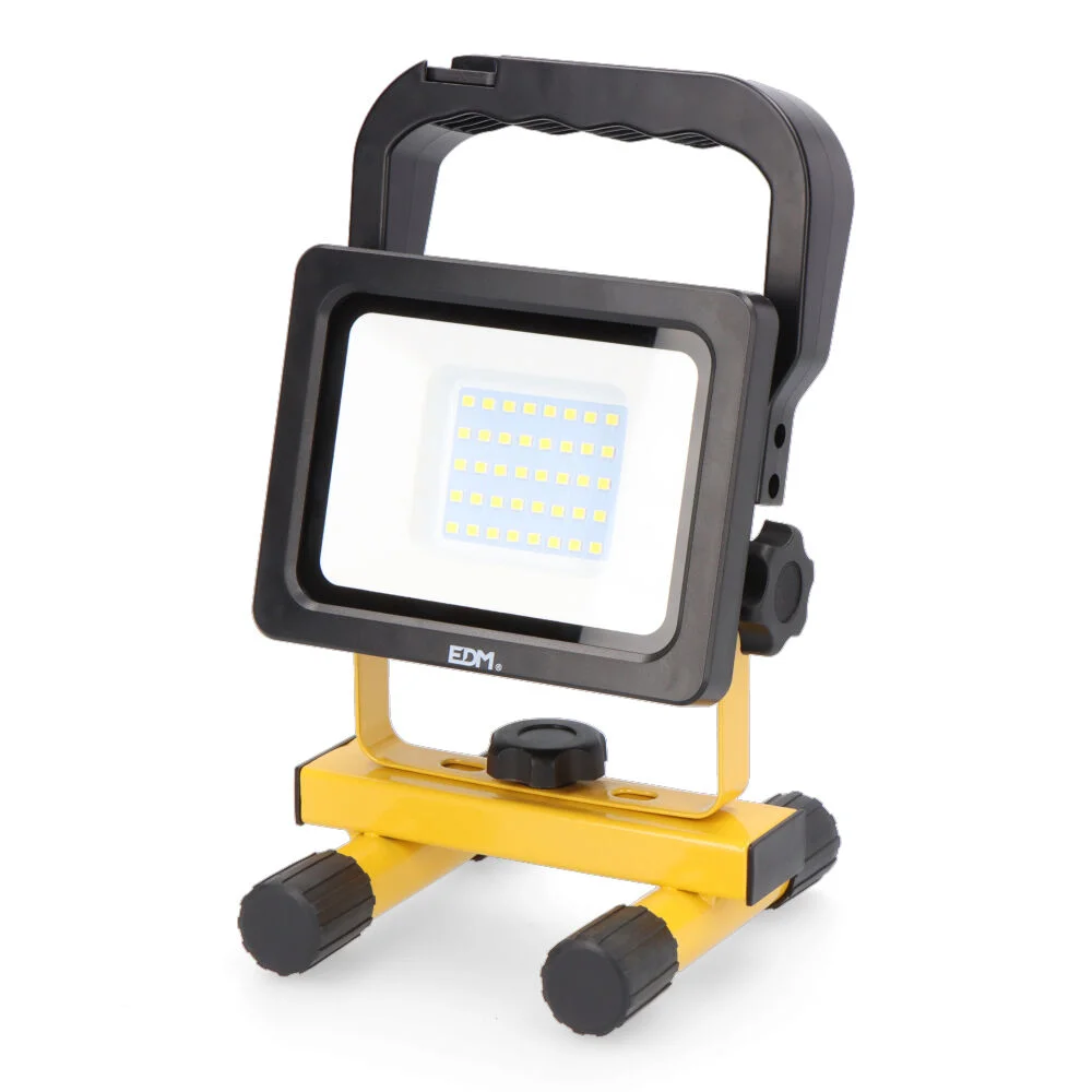 Projetor LED Recarreg&aacute;vel 20w 2000lm 6500k Edm