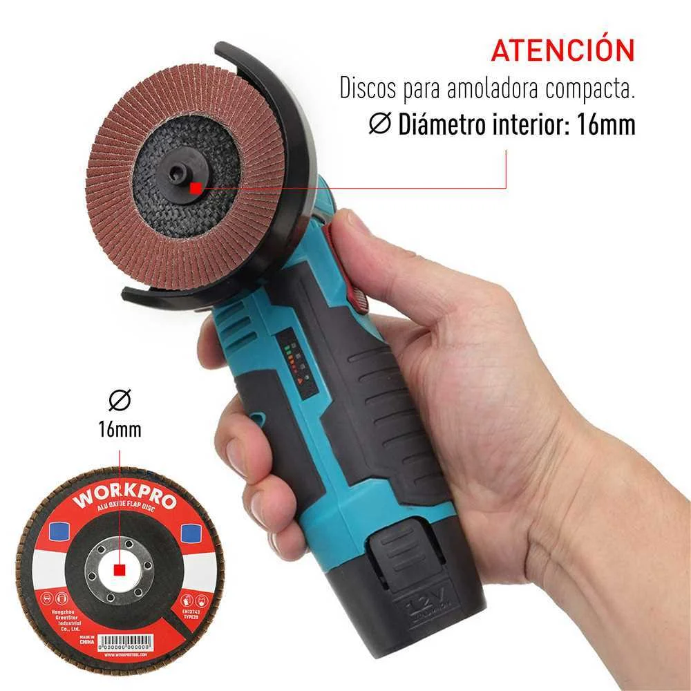 Disco Minas Plana L 100x16mm 80 G. Workpro