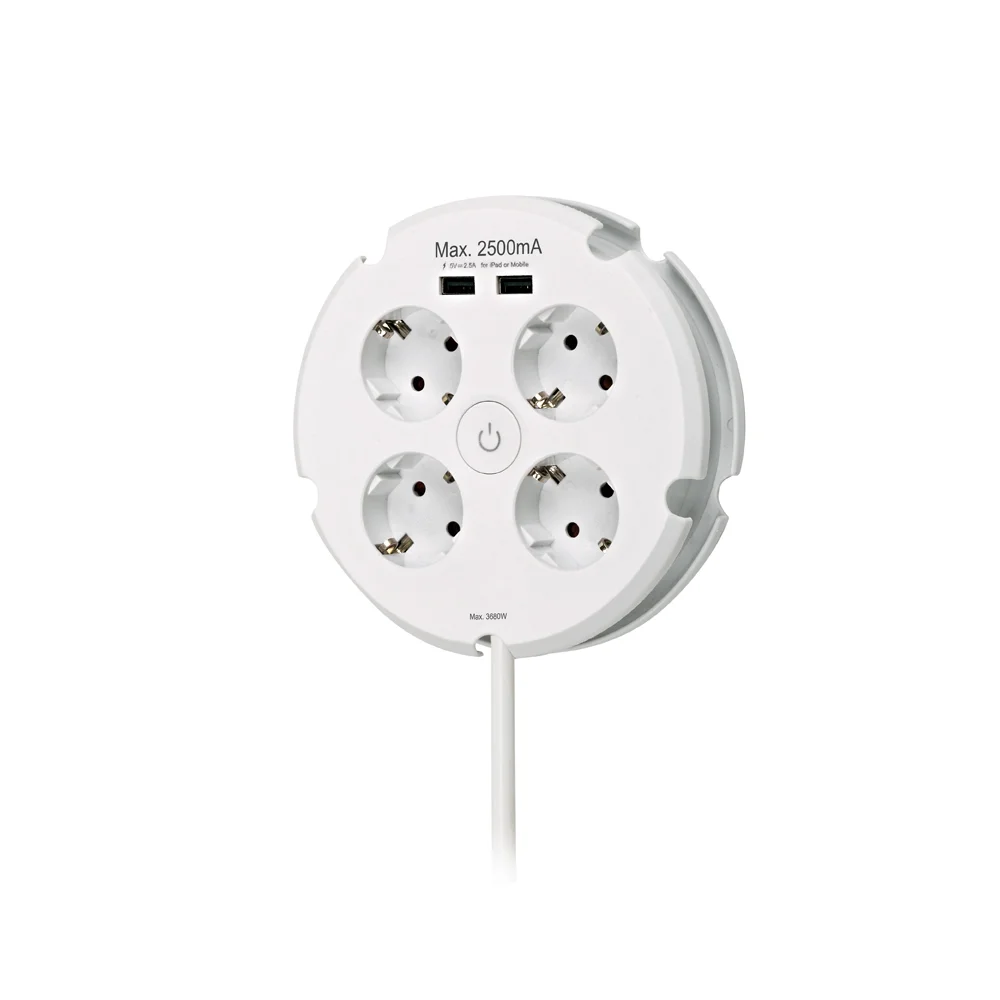 M&uacute;ltipla base combi 4 sa&iacute;das + 2 usb