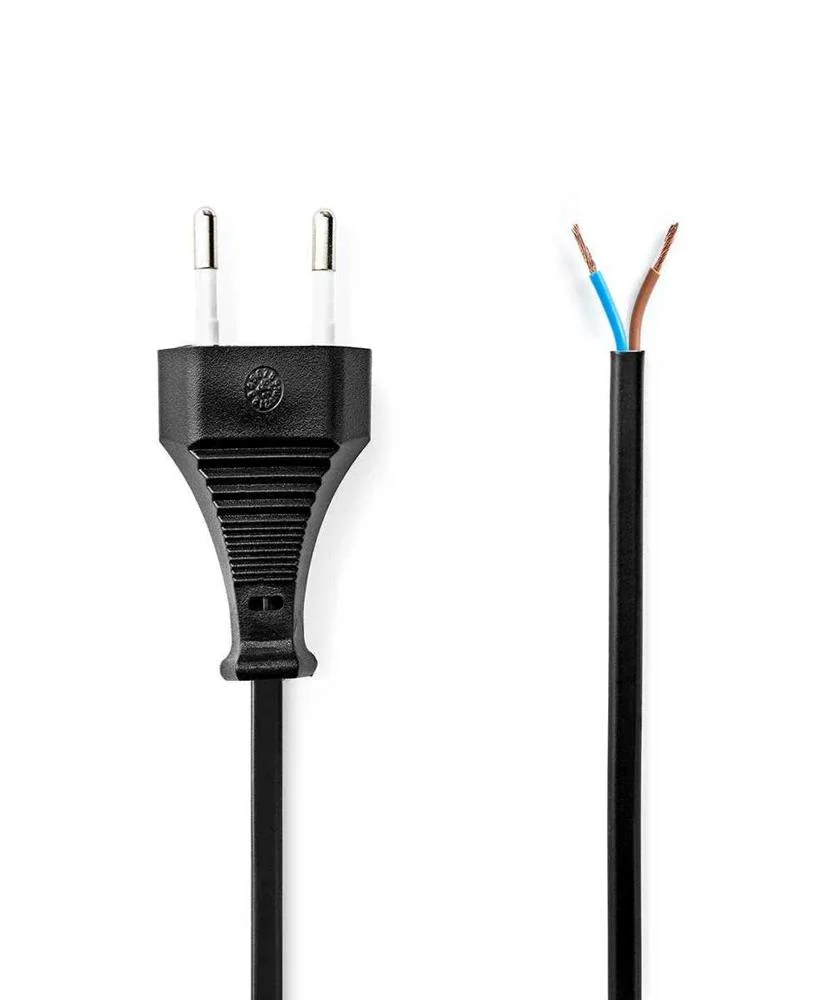 Cable Alimentaci&oacute;n  Euro Masculino  Open  Recto  .