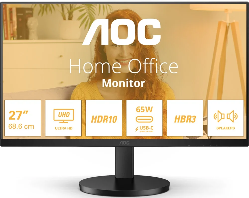 Aoc 68 6cm (27 )  U27b3cf    16:09 2xhdmi+Usb-C 4k Lift Bl.