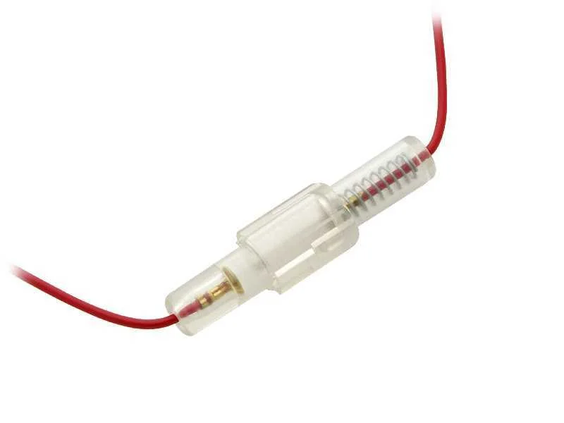 Tomada de fus&iacute;vel30mm com cabo Vermelho 0,75